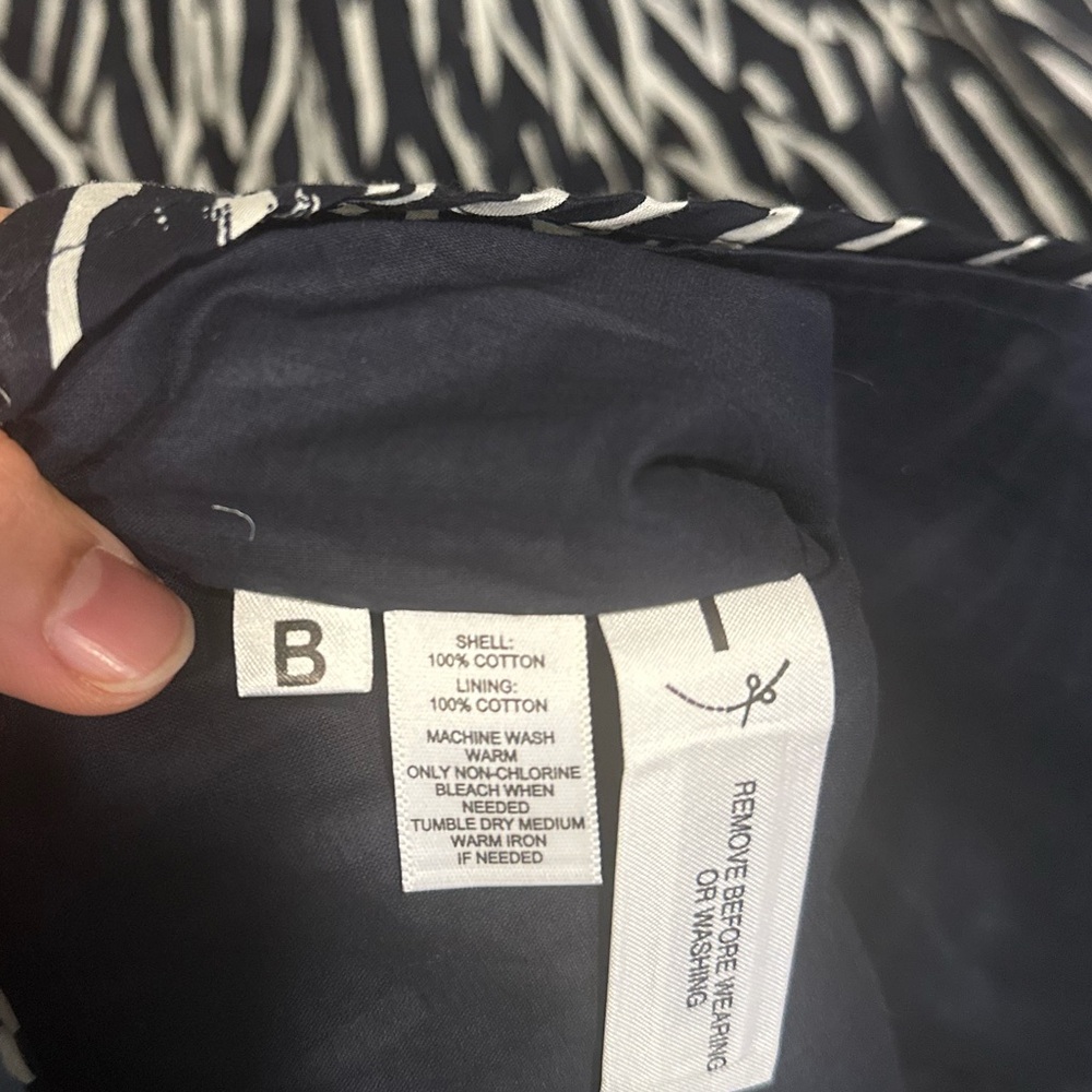 Ann Taylor LOFT Dress Sz 8 Navy White Striped Spaghetti Strap 100% Cotton Travel - Picture 4 of 8